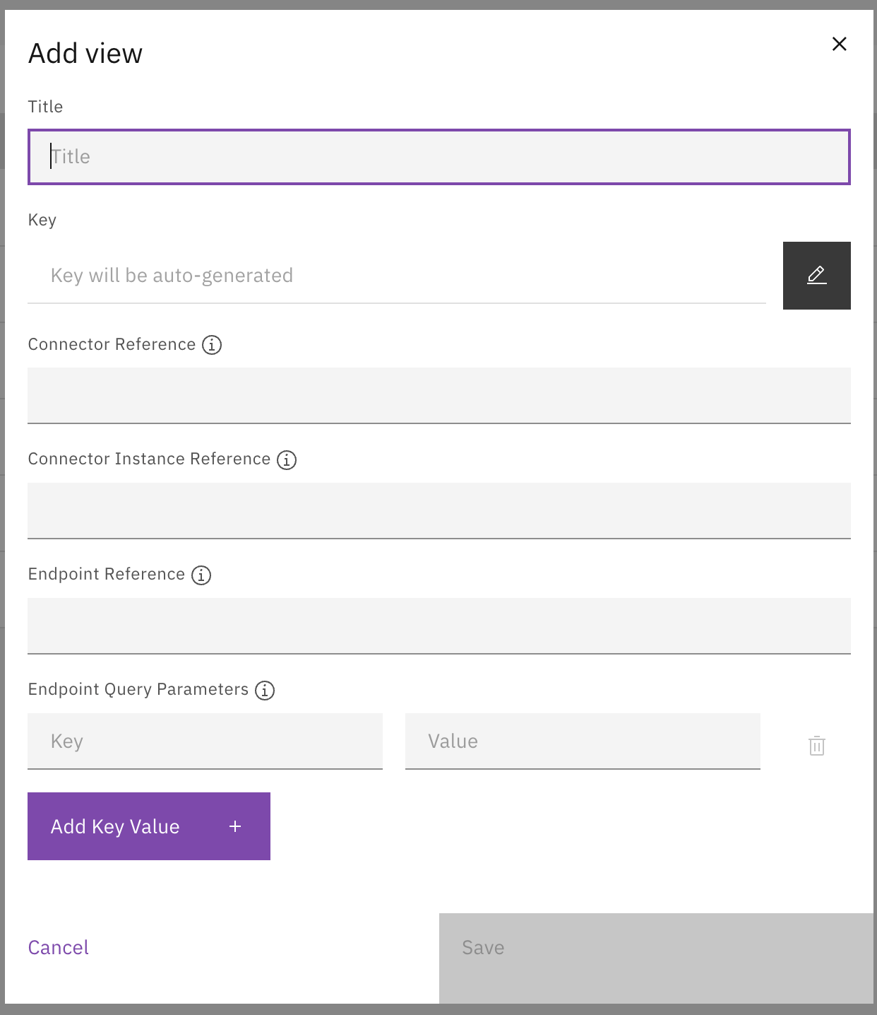 Add View form