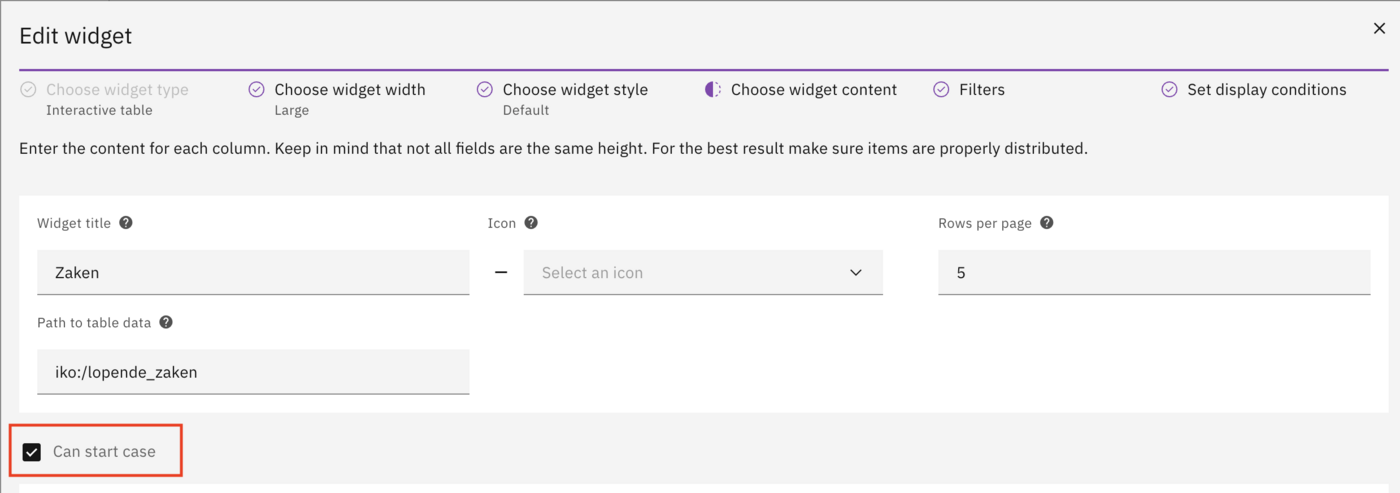 Link action configuration