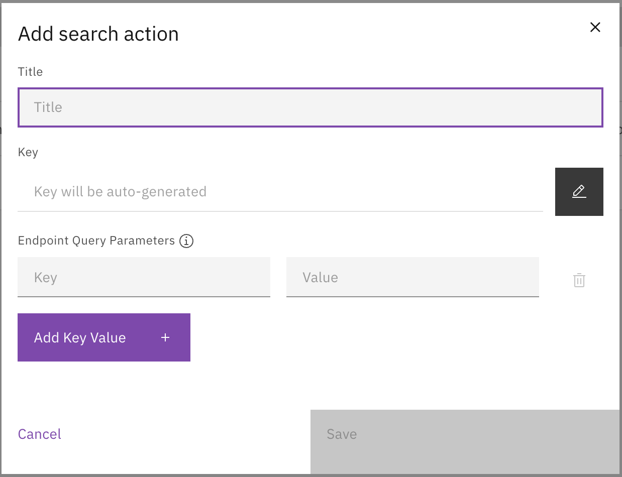 Search field configuration